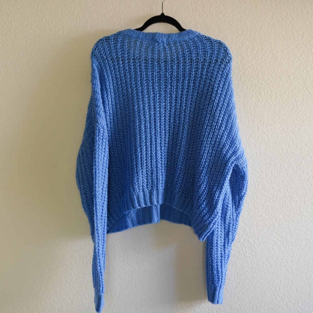 Womens oversized sweater- light blue- medium